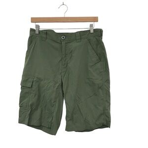 Columbia Olive Cargo Shorts Men 32 Waist Omni Shade Sun Protection Hiking Fishin